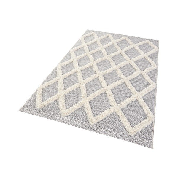 Handira Grid szürke szőnyeg, 230 x 155 cm - Mint Rugs-image-1