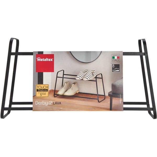 Derby fekete kétszintes cipőtartó - Metaltex-image-2