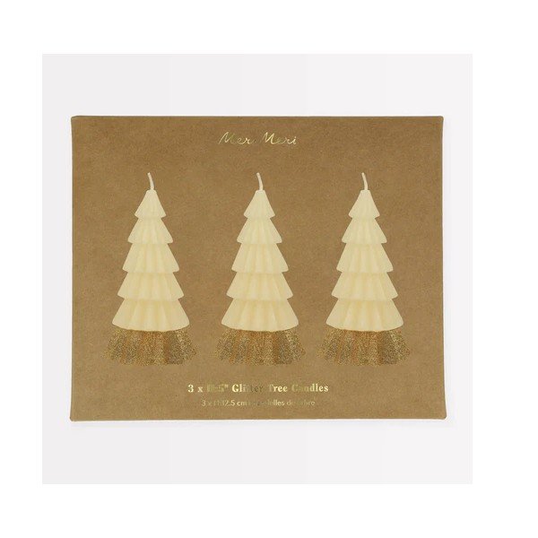 Gyertya készlet 3 db-os égési idő 3,5 ó Tree – Meri Meri-image-3