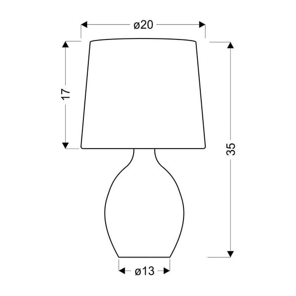 Sötétszürke asztali lámpa textil búrával (magasság 35 cm) Ambon – Candellux Lighting-image-2