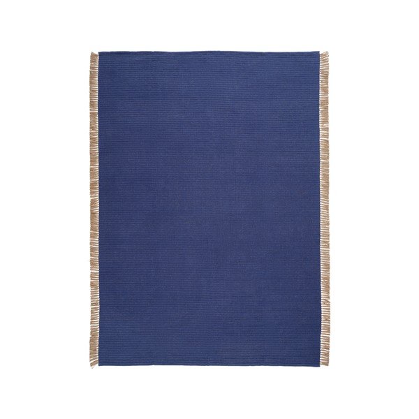 Kék kézi szövésű pamutkeverék szőnyeg 160x230 cm Channa – Jotex