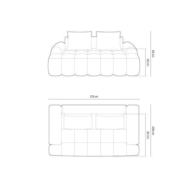 Bézs kanapé 175 cm Linz – Cosmopolitan Design-image-4