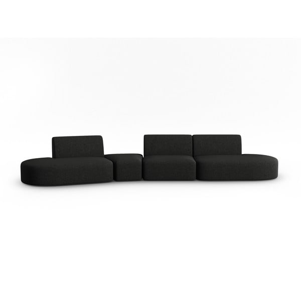 Fekete kanapé 412 cm Shane – Micadoni Home
