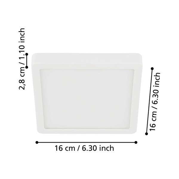 Fehér LED mennyezeti lámpa 16x16 cm FUEVA 5 – EGLO-image-2