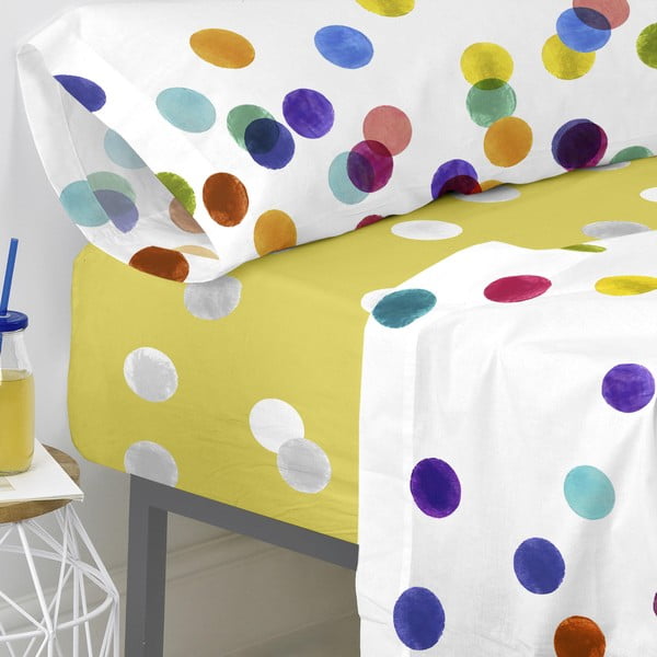 Basic Confetti pamut lepedő, 105 x 200 cm - Happy Friday-image-3