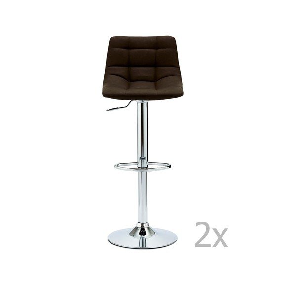 Sötétbarna forgó bárszék szett 2 db-os 88 cm Mario – Furnhouse-image-1