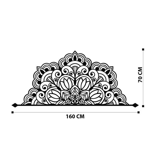 Fém fali dekoráció 160x70 cm Mandala – Wallity-image-2