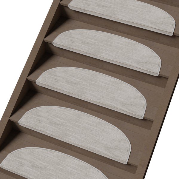Krémszínű lépcsőszőnyeg szett 16 db-os 20x65 cm Desert Sand – Vitaus-image-1