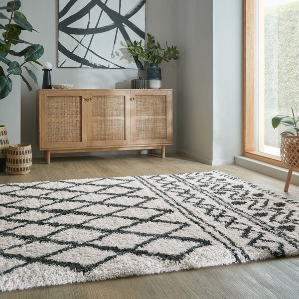 Elefántcsont színű szőnyeg 120x170 cm Souq Lines – Flair Rugs-image-1