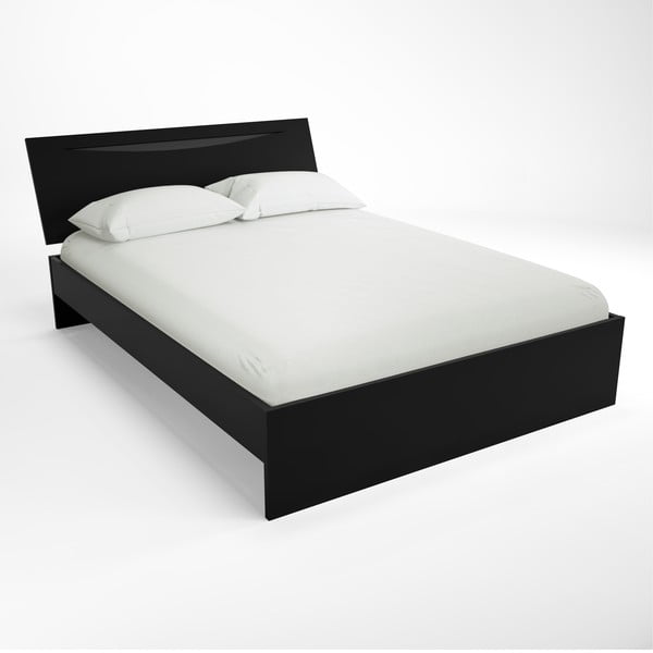 Letty fekete ágy, 140 x 200 cm - Artemob