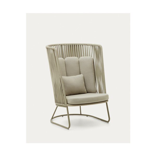 Zöld fém kerti fotel Saconca – Kave Home-image-4