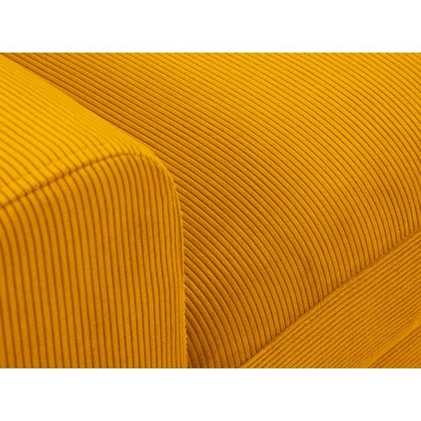 Moghan sárga kordbársony kinyitható sarokkanapé, jobb oldali - Micadoni Home-image-1