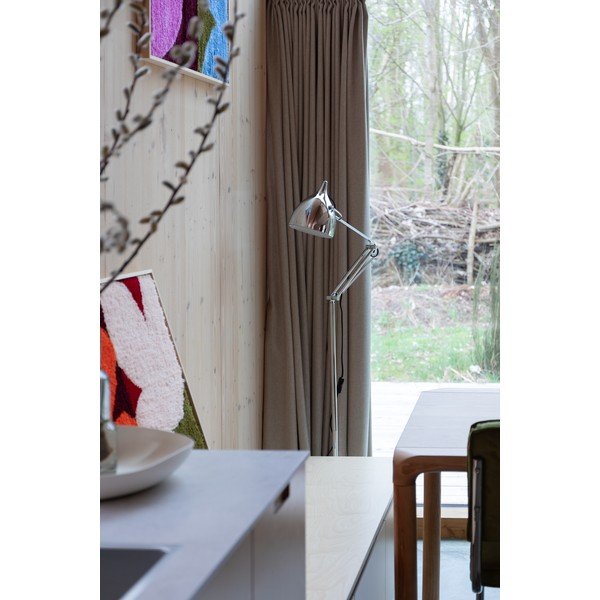 Ezüstszínű állólámpa hajlítható szerkezettel fém búrával (magasság 137 cm) Reader – Zuiver-image-3