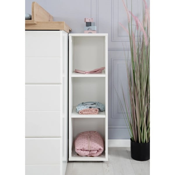 Fehér gyerek könyvespolc 27x88 cm – Roba-image-1