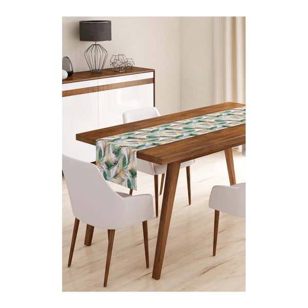 Green Feathers mikroszálas asztali futó, 45 x 145 cm - Minimalist Cushion Covers