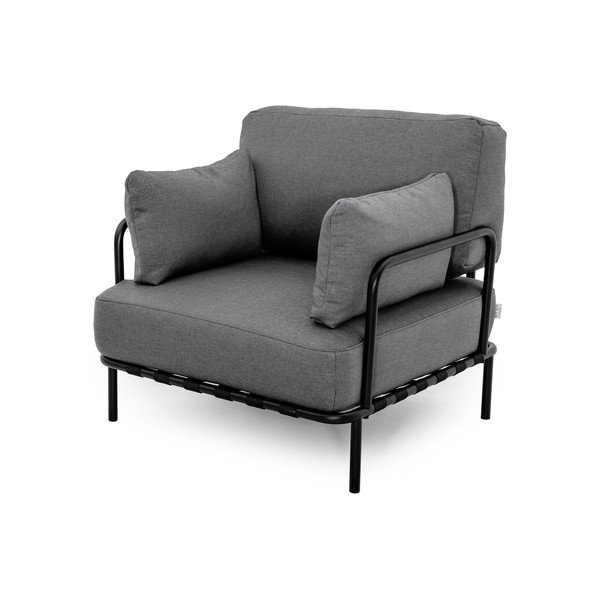 Sötétszürke párnázott kerti fotel Salve – Sit Sit-image-3