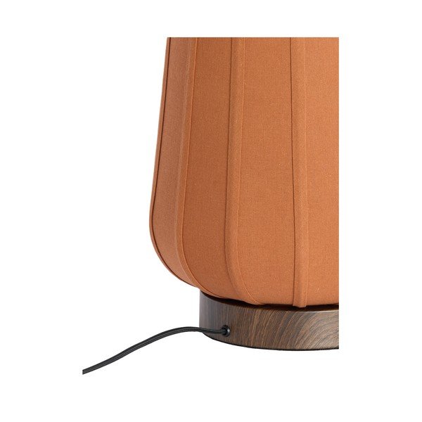 Terrakotta színű fém asztali lámpa textil búrával (magasság 29 cm) Bibia – Light & Living-image-3