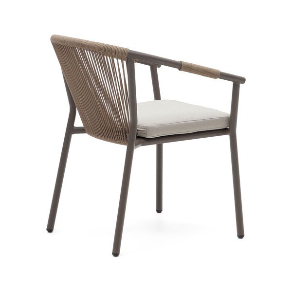 Bézs fém kerti szék Xelida – Kave Home-image-3