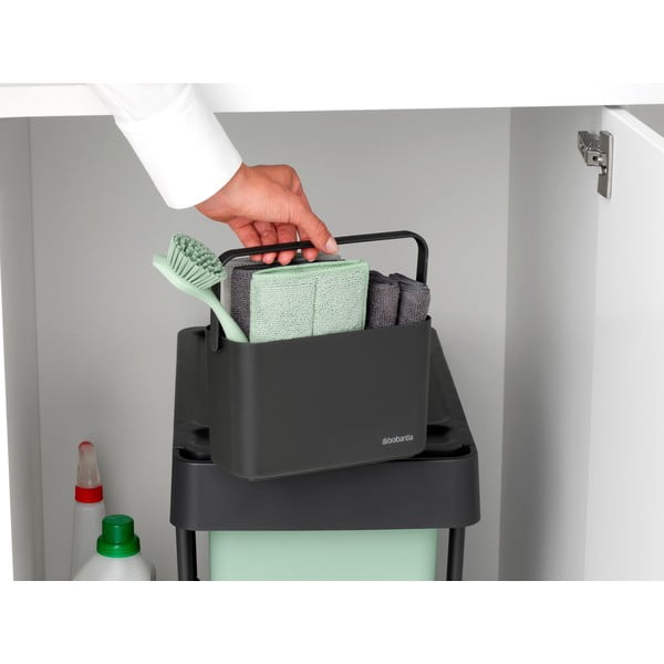 Sötétszürke újrahasznosított műanyag mosogató szett SinkSide – Brabantia-image-4