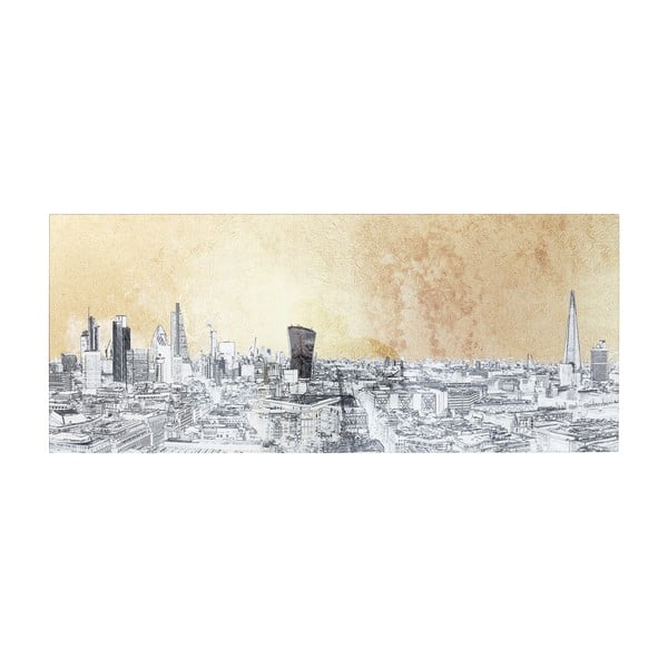 London View üvegezett kép, 120 x 50 cm - Kare Design