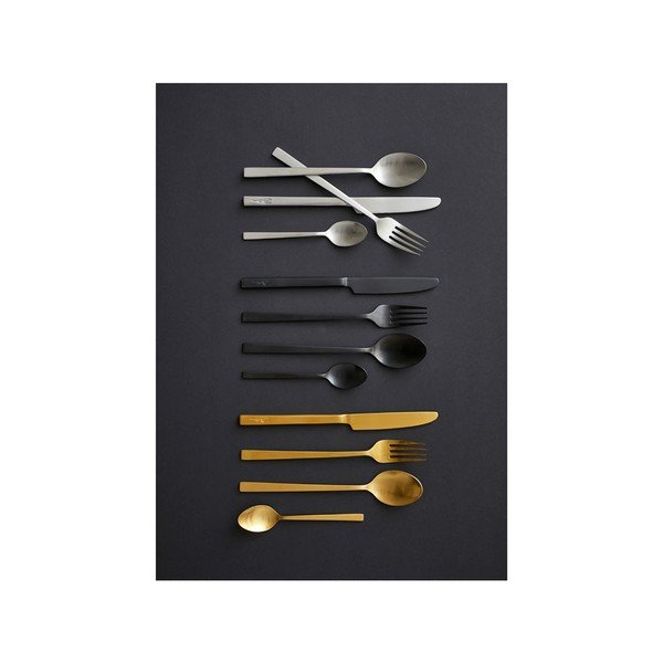 Sárgaréz színű acél evőeszköz készlet 16 db-os Brass – Bitz-image-2