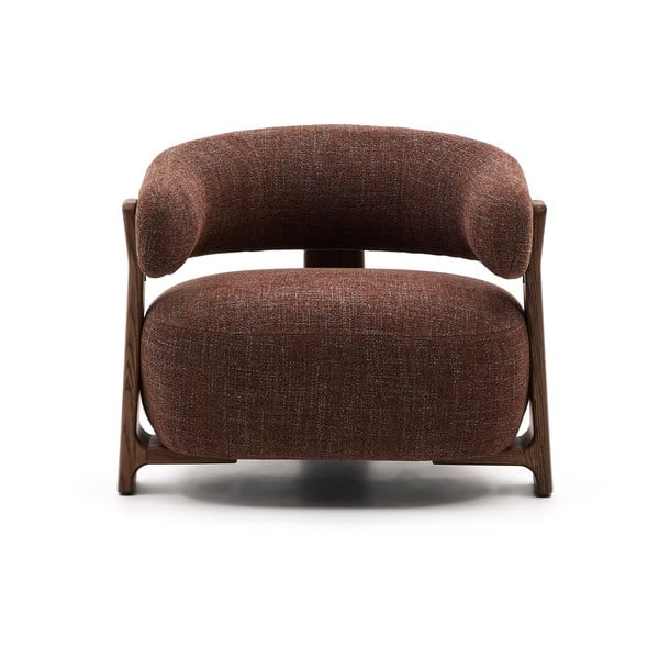 Barna zsenília fotel Granite – Kave Home-image-2