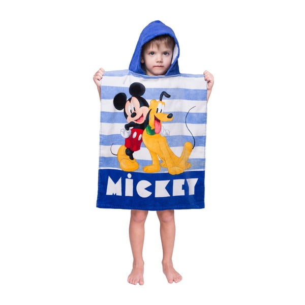 Kék frottír gyerek fürdőponcsó Mickey – Jerry Fabrics-image-1