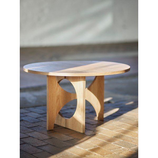 Natúr színű kerek dohányzóasztal fenyőfa dekorral ø 80 cm Alden – Bloomingville-image-2