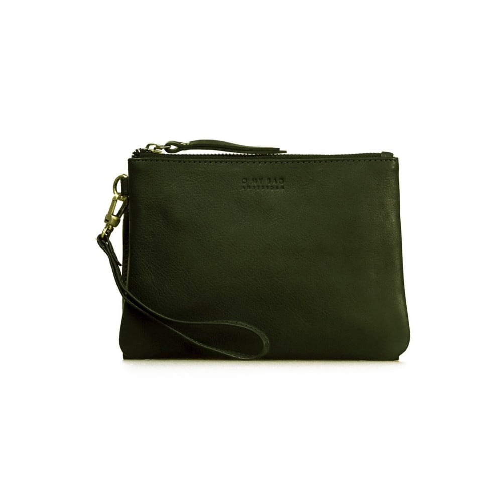 Scottie Midi sötétzöld, cipzáros bőrtáska - O My Bag