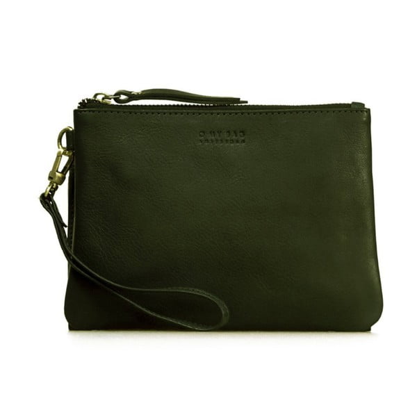 Scottie Midi sötétzöld, cipzáros bőrtáska - O My Bag