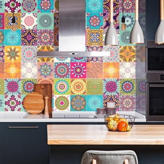 Wall Stickers Tiles Azulejos Mariska 30 db-os falmatrica szett, 10 x 10 cm - Ambiance