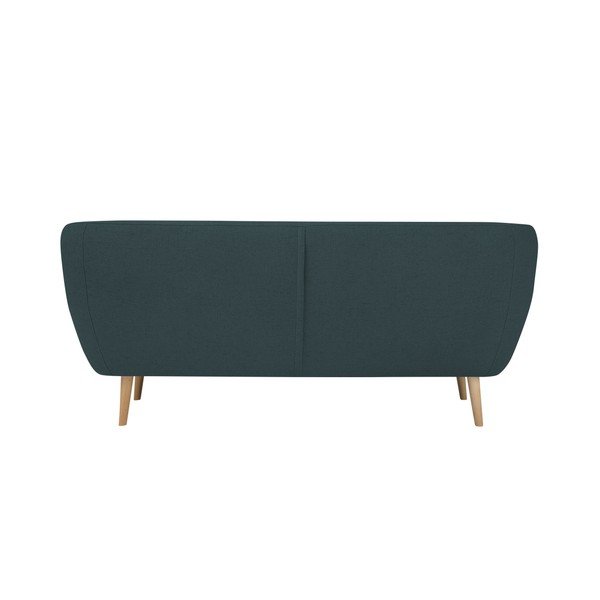 Sicile sötétkék kétszemélyes kanapé világos lábakkal - Mazzini Sofas-image-2