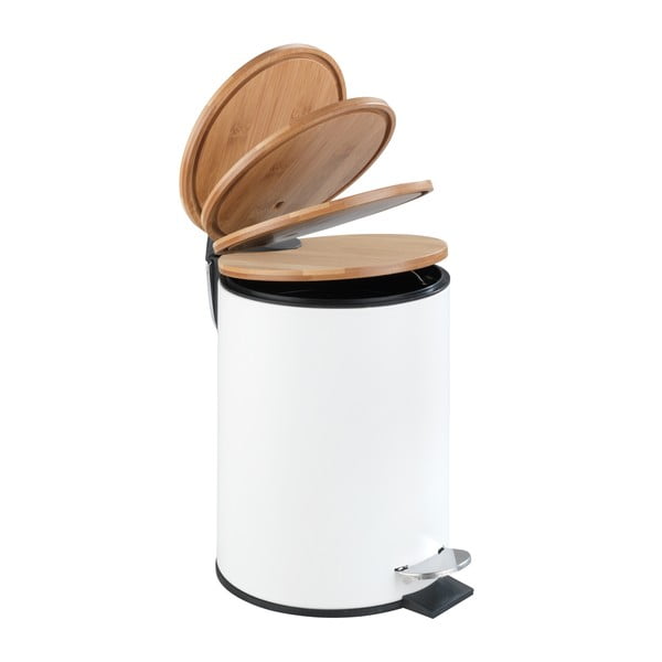 Tortona Bamboo fehér pedálos szemetes, 3 l - Wenko-image-1