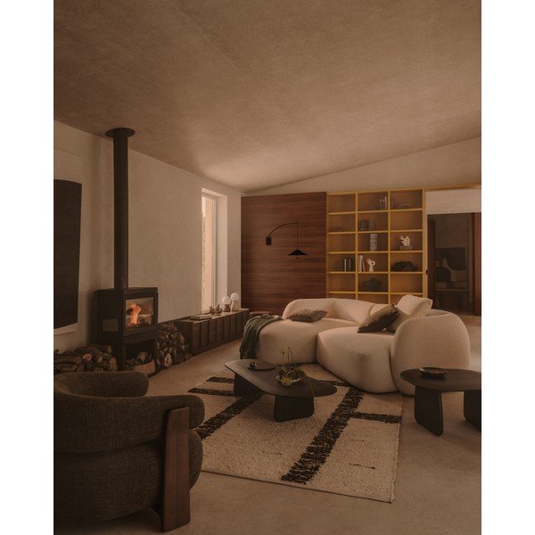 Krémszínű kétoldalas gyapjú szőnyeg 160x230 cm Hadin – Kave Home-image-1