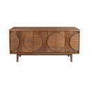 Barna alacsony komód diófa dekorral 120x58 cm Groove – Zuiver