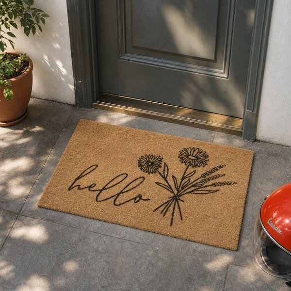 Kókuszrost lábtörlő 75x45 cm Hello & Flowers - Hanse Home-image-4