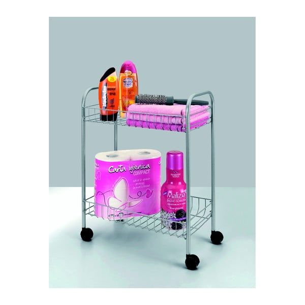 Greg gurulós kétszintes polc, hossz 41 cm - Metaltex-image-3