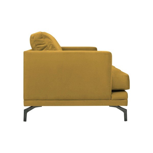 Jupiter sárga háromszemélyes kanapé, fekete lábakkal - Windsor & Co Sofas-image-2