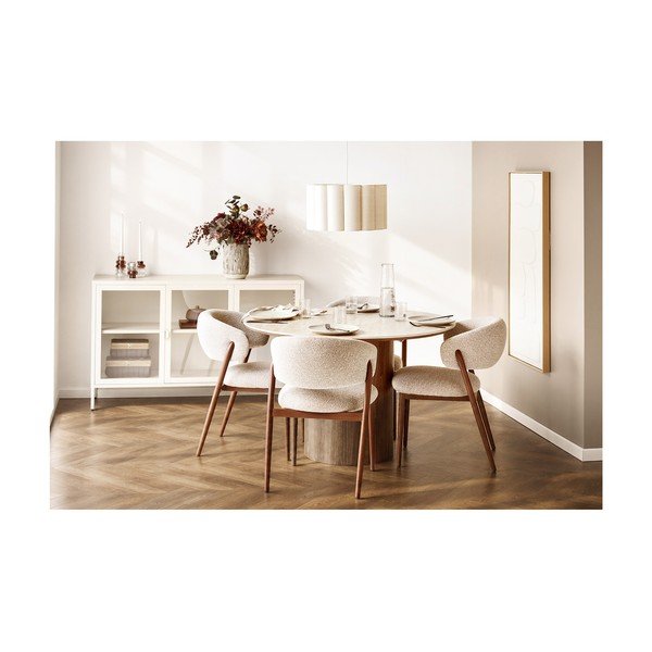 Bézs len függőlámpa ø 45 cm Watton – House Nordic-image-4