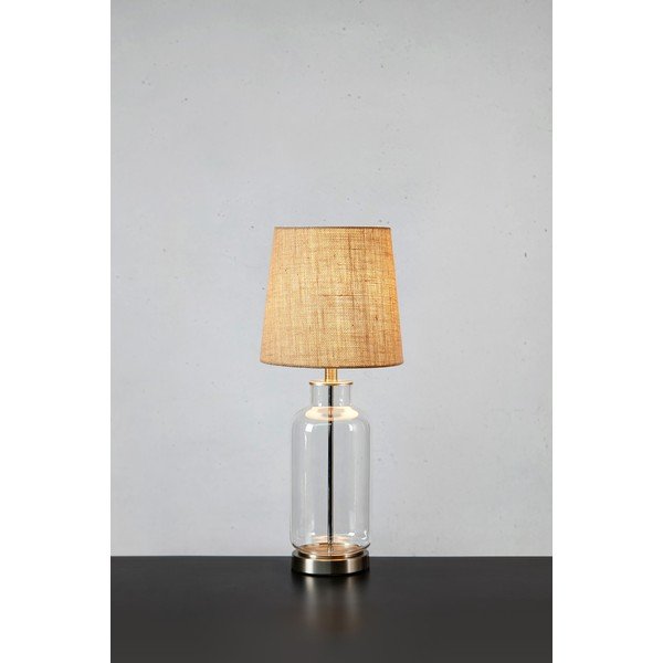 Natúr színű asztali lámpa juta búrával (magasság 60 cm) Costero – Markslöjd-image-1