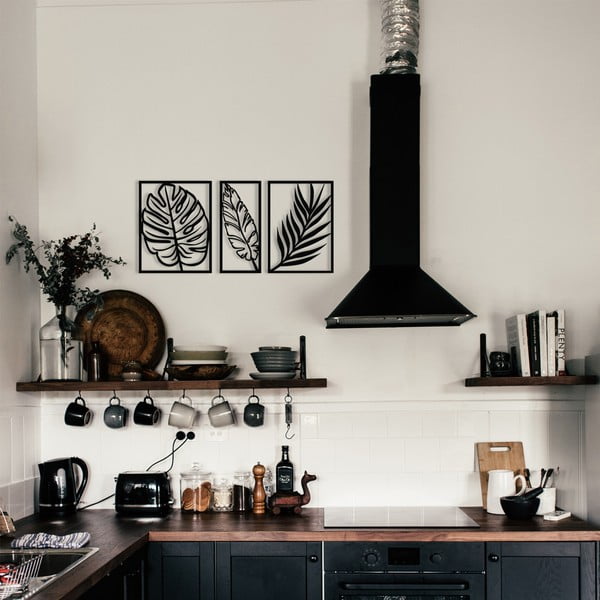 Fém fali dekoráció 80x38 cm Leaf – Wallity-image-2