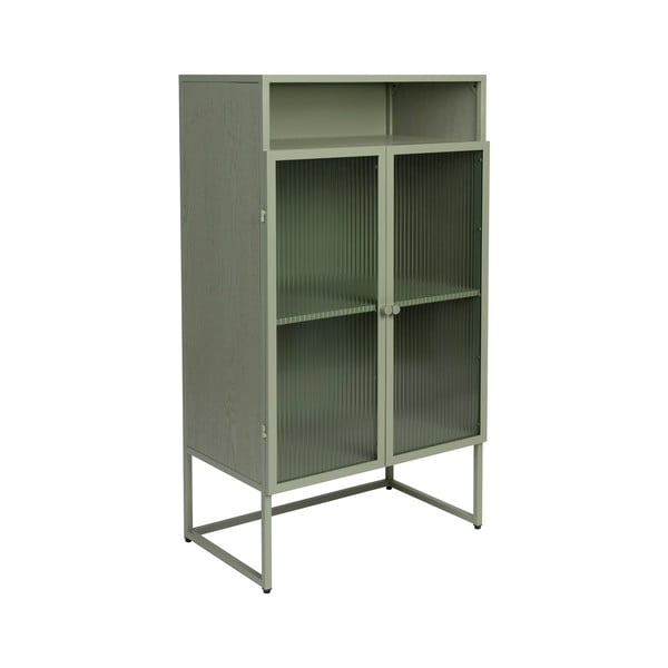 Zöld tálalószekrény 60x105 cm Herbe – White Label-image-2