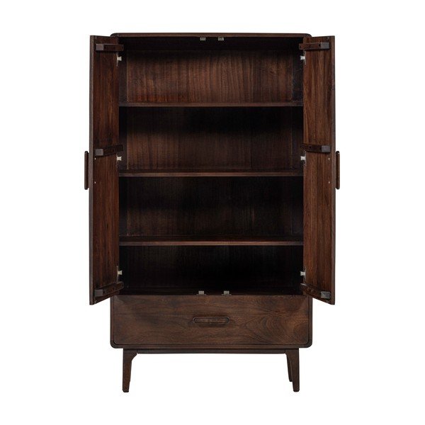 Sötét natúr színű mangófa szekrény 85x150x35 cm Liya – WOOOD-image-4