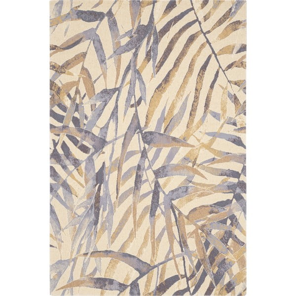 Bézs gyapjú szőnyeg 100x180 cm Florid – Agnella