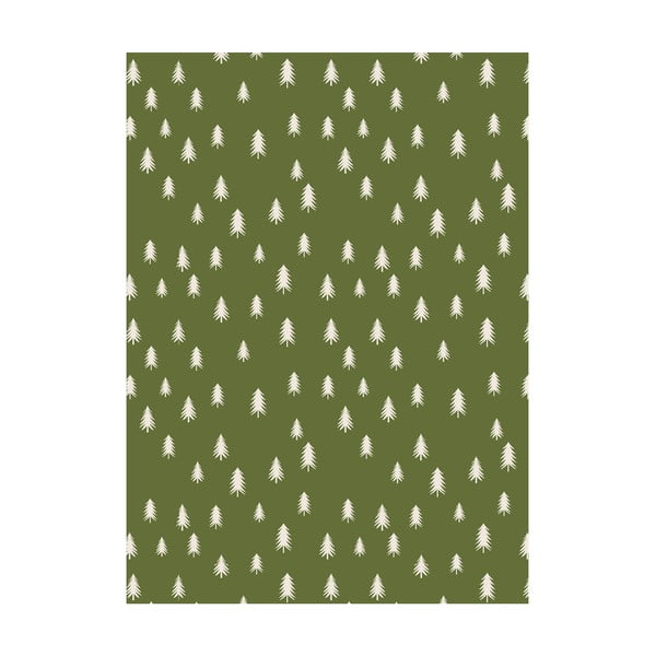 Christmas Trees 5 ív zöld csomagolópapír, 50 x 70 cm - eleanor stuart