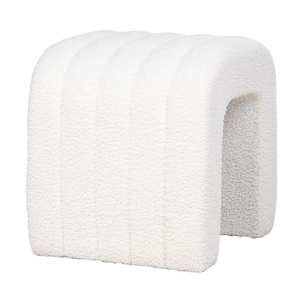 Fehér buklé puff Colma – House Nordic-image-2