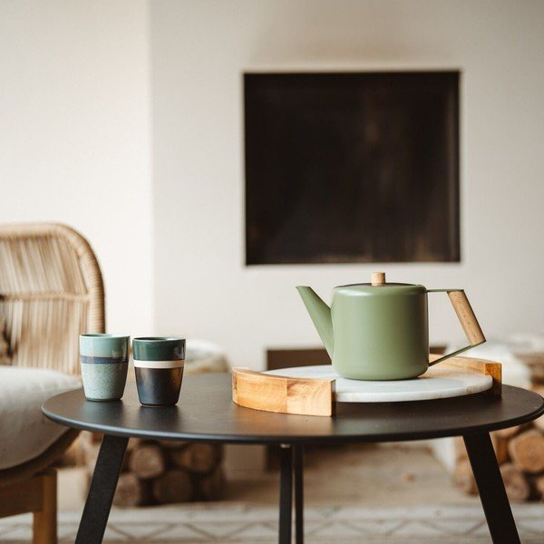 Zöld rozsdamentes acél teáskanna 1,1 l Duet Boston – Bredemeijer-image-1