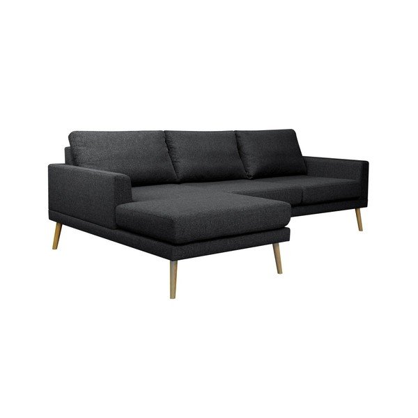 Vega fekete bal oldali sarokkanapé - Windsor & Co Sofas-image-1