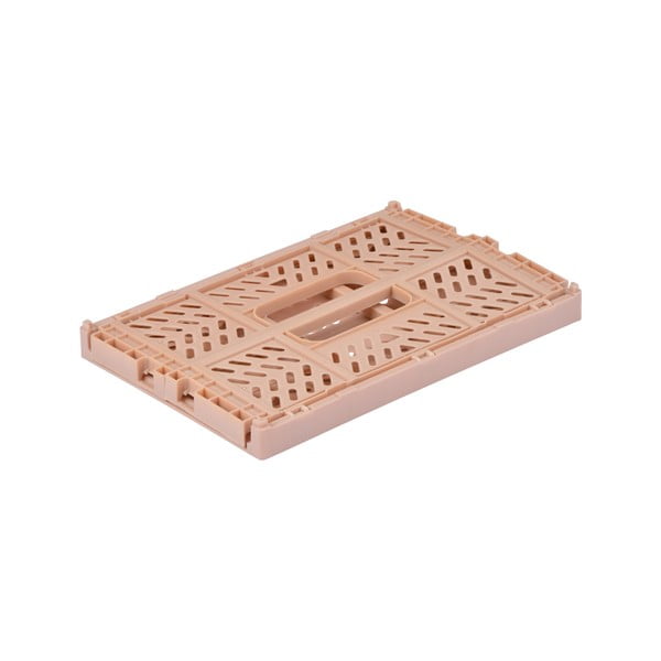 Világos rózsaszín műanyag tárolódoboz 21x14.5x8 cm – Homéa-image-2