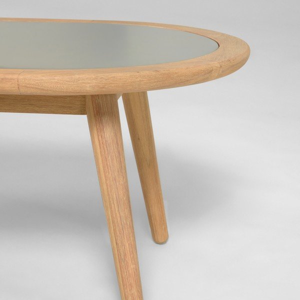 Glynis Nina eukaliptuszfa kerti asztal beton asztallappal - Kave Home-image-1